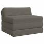 Preview: ARDEBO.de - Klappsofa Bett Hellgrau 200 x 70 x 10 cm Cordstoff