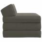 Preview: Klappsofa Bett Hellgrau 200 x 70 x 10 cm Cordstoff