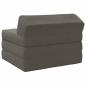 Preview: Klappsofa Bett Hellgrau 200 x 70 x 10 cm Cordstoff