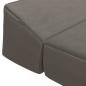 Preview: Klappsofa Bett Hellgrau 200 x 70 x 10 cm Cordstoff