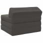 Preview: Klappsofa Bett Dunkelgrau 200 x 70 x 10 cm Cordstoff