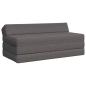 Preview: ARDEBO.de - Klappsofa Bett Hellgrau 120 x 60 x 49 cm Stoff