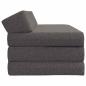 Preview: Klappsofa Bett Hellgrau 120 x 60 x 49 cm Stoff