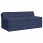 Preview: ARDEBO.de - Klappsofa Bett Blau 120 x 60 x 49 cm Stoff