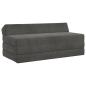 Preview: ARDEBO.de - Klappsofa Bett Dunkelgrau 120 x 60 x 49 cm Stoff
