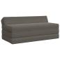 Preview: ARDEBO.de - Klappsofa Bett Hellgrau 120 x 60 x 49 cm Stoff