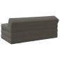 Preview: Klappsofa Bett Hellgrau 120 x 60 x 49 cm Stoff