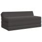Preview: ARDEBO.de - Klappsofa Bett Dunkelgrau 120 x 60 x 49 cm Stoff