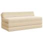Preview: ARDEBO.de - Klappsofa Bett 2-Sitzer Creme 120 x 60 x 49 cm Stoff