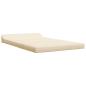 Preview: Klappsofa Bett 2-Sitzer Creme 120 x 60 x 49 cm Stoff