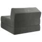 Preview: Klappsofa Bett Dunkelgrau 60 x 70 x 41 cm Stoff