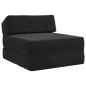Preview: Klappsofa Bett Schwarz 60 x 70 x 41 cm Stoff