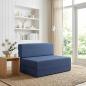 Preview: ARDEBO.de - Klappsofa Bett Blau 70 x 72 x 60 cm Stoff