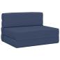 Preview: Klappsofa Bett Blau 70 x 72 x 60 cm Stoff