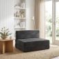 Preview: ARDEBO.de - Klappsofa Bett Dunkelgrau 70 x 72 x 60 cm Stoff