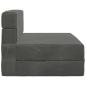 Preview: Klappsofa Bett Dunkelgrau 70 x 72 x 60 cm Stoff