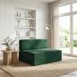 Preview: ARDEBO.de - Klappsofa Bett Dunkelgrün 70 x 72 x 60 cm Stoff
