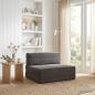 Preview: ARDEBO.de - Klappsofa Bett Dunkelgrau 70 x 72 x 60 cm Stoff