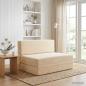 Preview: ARDEBO.de - Klappsofa Bett Creme 70 x 72 x 60 cm Stoff