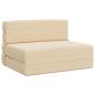 Preview: Klappsofa Bett Creme 70 x 72 x 60 cm Stoff