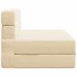 Preview: Klappsofa Bett Creme 70 x 72 x 60 cm Stoff