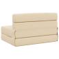 Preview: Klappsofa Bett Creme 70 x 72 x 60 cm Stoff