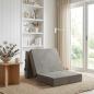 Preview: ARDEBO.de - Klappsofa Bett 75 x 63 x 45 cm Hellgrau