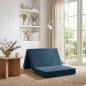 Preview: ARDEBO.de - Klappsofa Bett 100 x 67 x 45 cm Blau