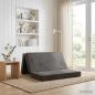 Preview: ARDEBO.de - Klappsofa Bett 180 x 67 x 45 cm Hellgrau
