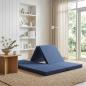 Preview: ARDEBO.de - Klappsofa Bett 140 x 67 x 15 cm Blau