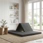 Preview: ARDEBO.de - Klappsofa Bett 140 x 67 x 15 cm Dunkelgrau