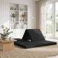 Preview: ARDEBO.de - Klappsofa Bett 140 x 67 x 15 cm Schwarz