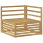 Preview: Outdoor Ecksofa Massivholz Akazie Weiß 83 x 83 x 73 cm