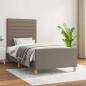 Preview: ARDEBO.de - Bettgestell ohne Matratze Taupe 100x200 cm Stoff
