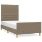Preview: Bettgestell ohne Matratze Taupe 100x200 cm Stoff