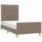 Preview: Bettgestell ohne Matratze Taupe 100x200 cm Stoff