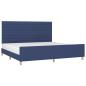 Preview: Bettgestell ohne Matratze Blau 200x200 cm Stoff