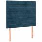 Preview: Boxspringbett mit Matratze Dunkelblau 100x200 cm Samt