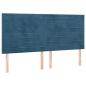 Preview: Boxspringbett mit Matratze Dunkelblau 200x200 cm Samt