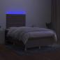 Preview: Boxspringbett mit Matratze & LED Taupe 120x190 cm Stoff