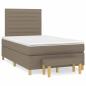 Preview: Boxspringbett mit Matratze Taupe 120x190 cm Stoff