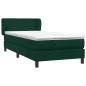 Preview: Boxspringbett mit Matratze Dunkelgrün 80x220 cm Samt