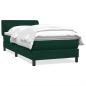 Preview: Boxspringbett mit Matratze Dunkelgrün 80x220 cm Samt