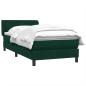 Preview: Boxspringbett mit Matratze Dunkelgrün 80x220 cm Samt