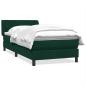 Preview: Boxspringbett mit Matratze Dunkelgrün 80x220 cm Samt