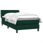 Preview: Boxspringbett mit Matratze Dunkelgrün 80x220 cm Samt