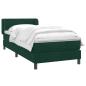 Preview: Boxspringbett mit Matratze Dunkelgrün 80x220 cm Samt