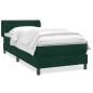 Preview: Boxspringbett mit Matratze Dunkelgrün 80x220 cm Samt