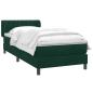 Preview: Boxspringbett mit Matratze Dunkelgrün 80x220 cm Samt