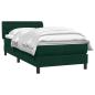 Preview: Boxspringbett mit Matratze Dunkelgrün 80x220 cm Samt